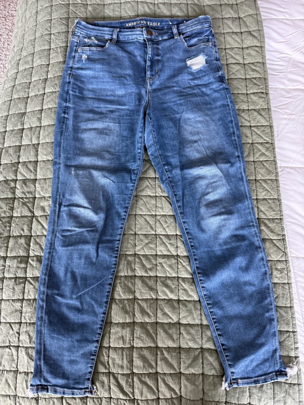 American Eagle Outfitters Women's Light Blue Skinny Jeans
